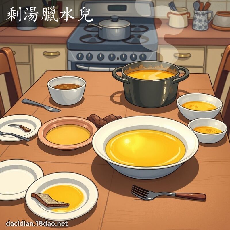 剩汤腊水儿 - 国语大辞典配图