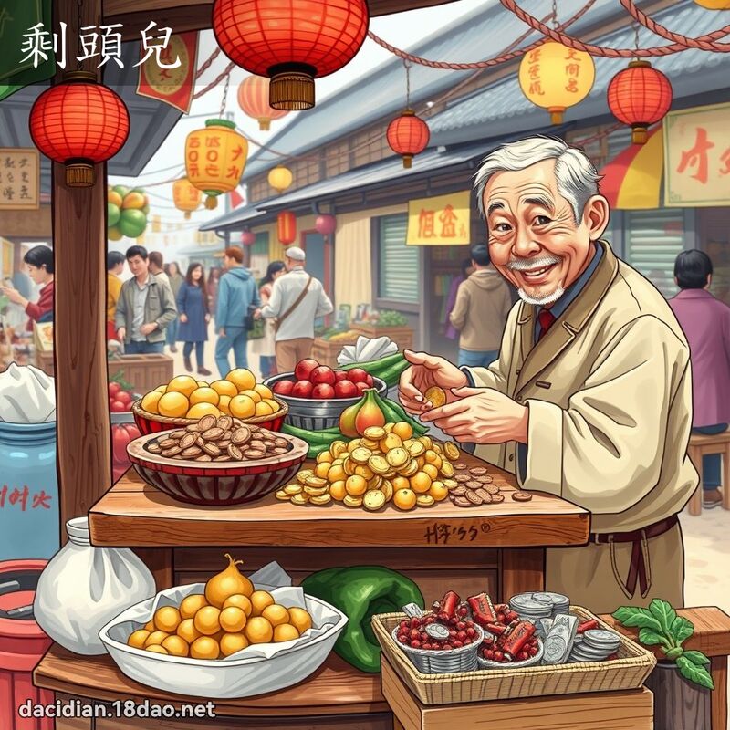 剩頭兒 - 國語大辭典配圖