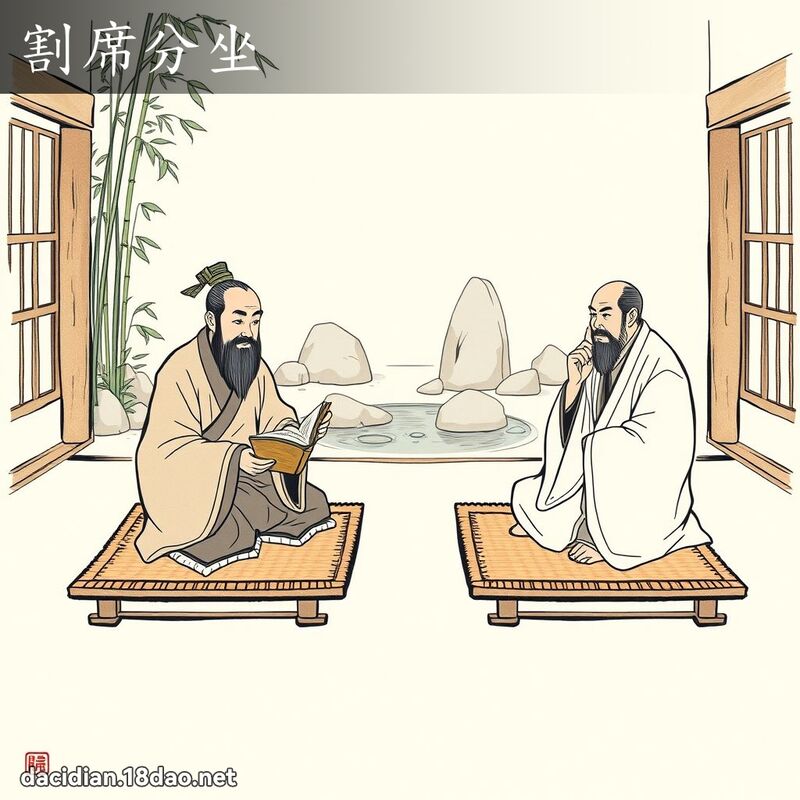割席分坐 - 国语大辞典配图