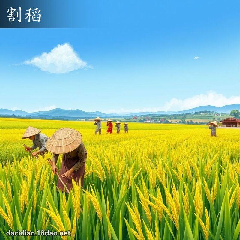 割稻 - 國語大辭典配圖