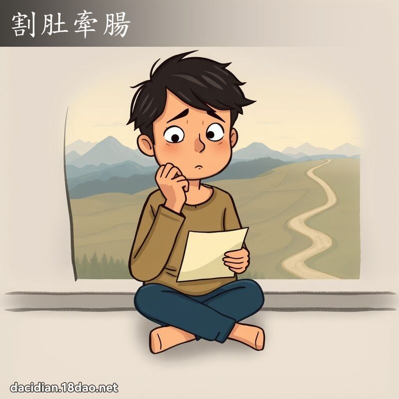 割肚牽腸 - 國語大辭典配圖