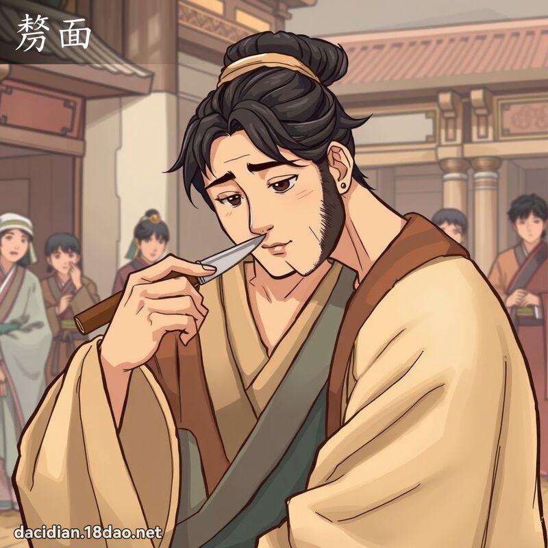 剺面 - 國語大辭典配圖