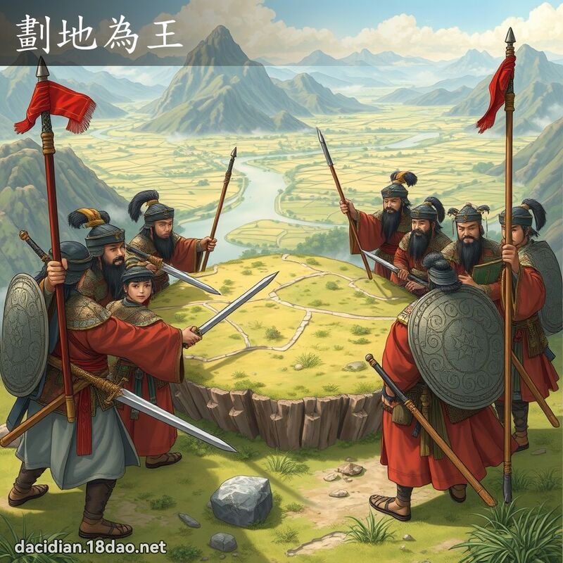 劃地為王 - 國語大辭典配圖
