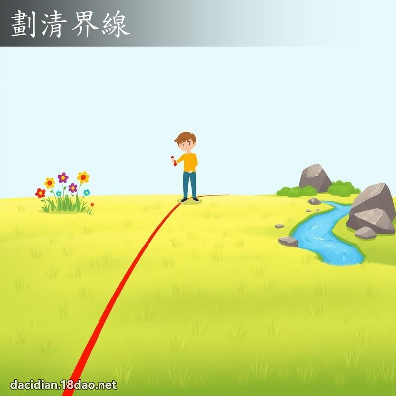 划清界线 - 国语大辞典配图