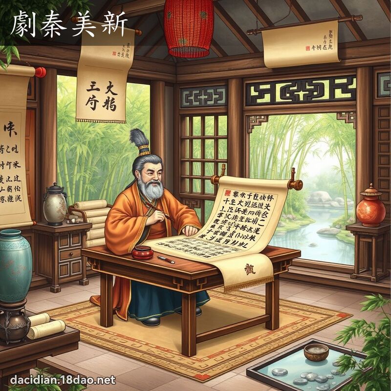 剧秦美新 - 国语大辞典配图