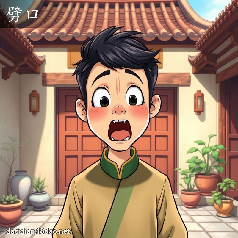 劈口 - 国语大辞典配图