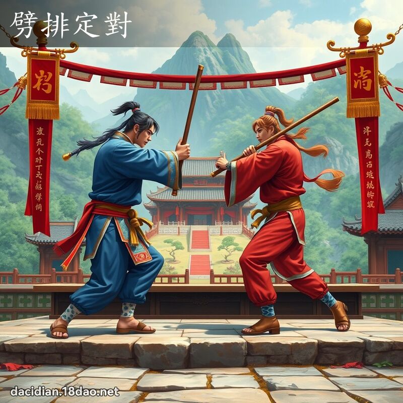 劈排定對 - 國語大辭典配圖