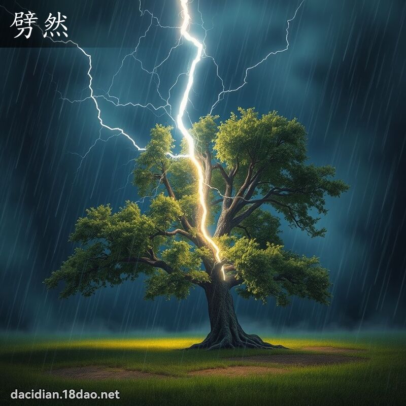 劈然 - 国语大辞典配图