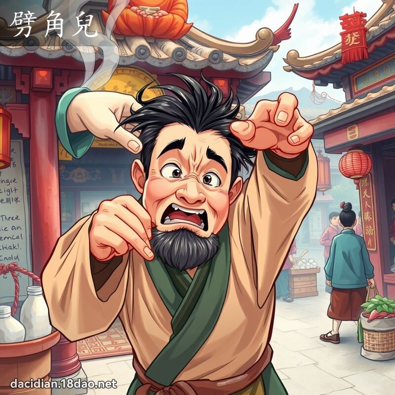 劈角兒 - 國語大辭典配圖