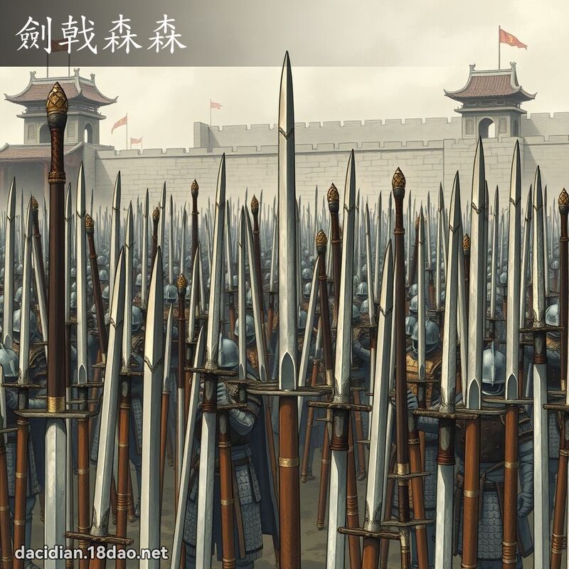 劍戟森森 - 國語大辭典配圖