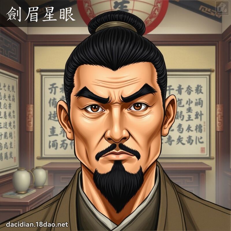 劍眉星眼 - 國語大辭典配圖
