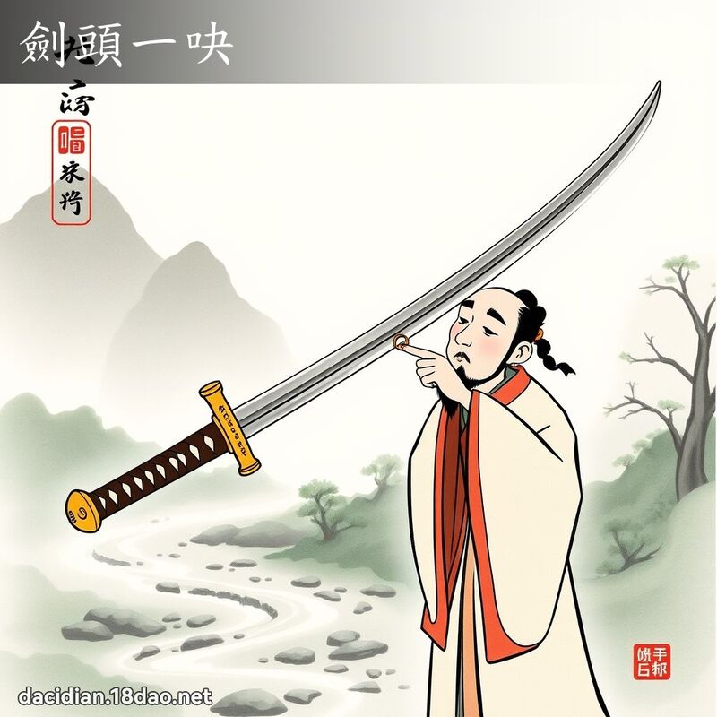 剑头一吷 - 国语大辞典配图