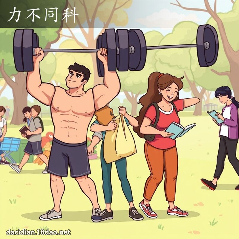 力不同科 - 国语大辞典配图