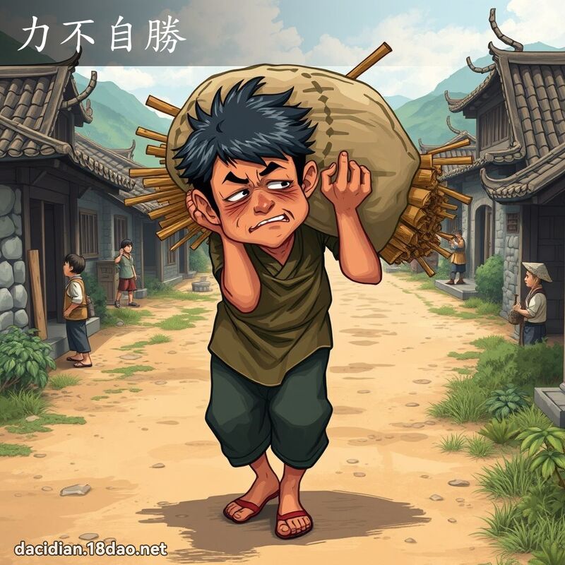 力不自胜 - 国语大辞典配图