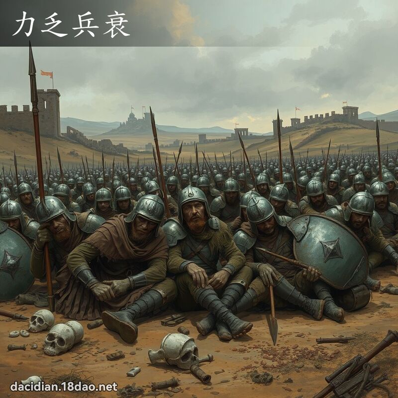 力乏兵衰 - 國語大辭典配圖