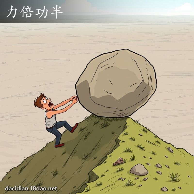 力倍功半 - 國語大辭典配圖