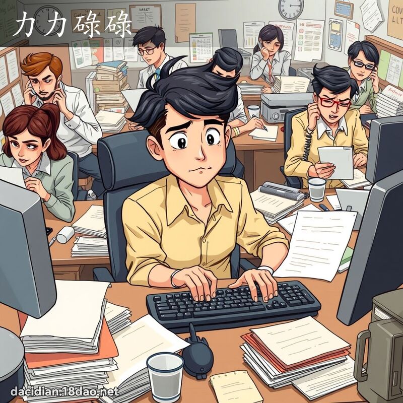 力力碌碌 - 国语大辞典配图