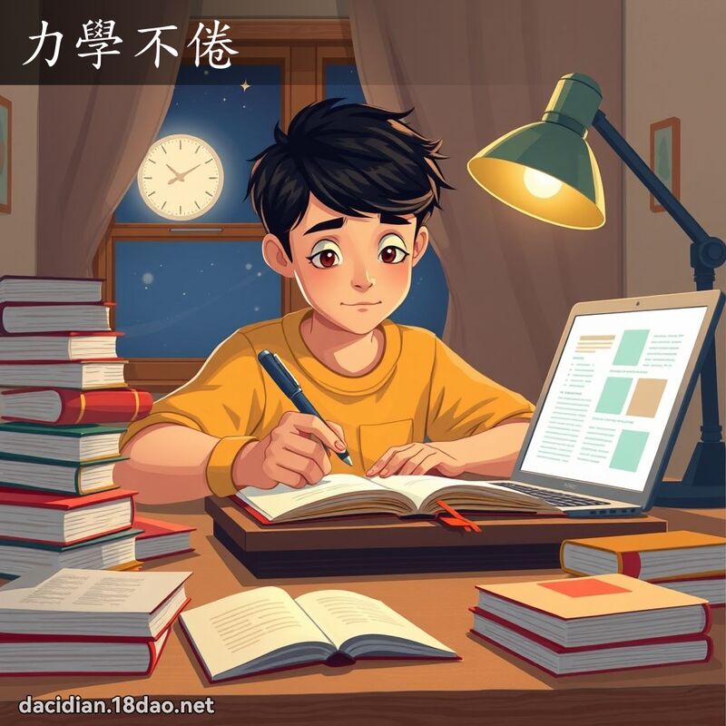 力学不倦 - 国语大辞典配图