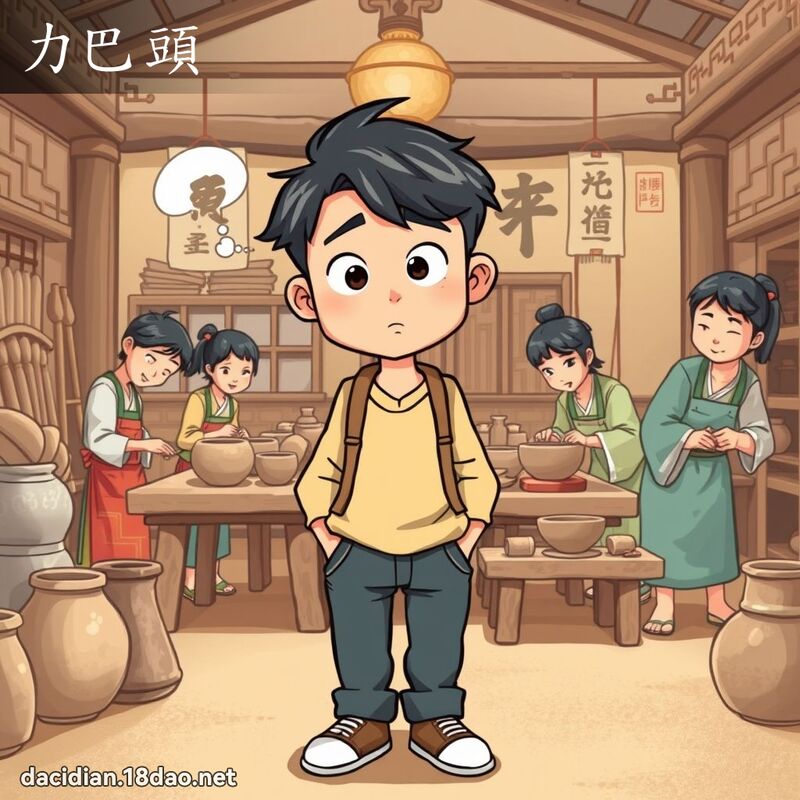 力巴頭 - 國語大辭典配圖