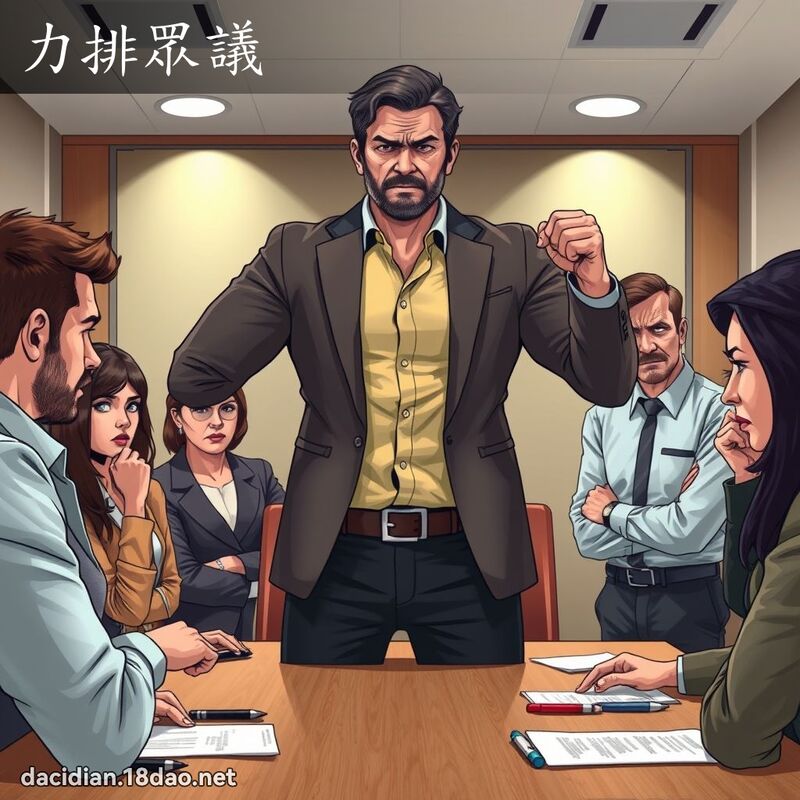 力排眾議 - 國語大辭典配圖