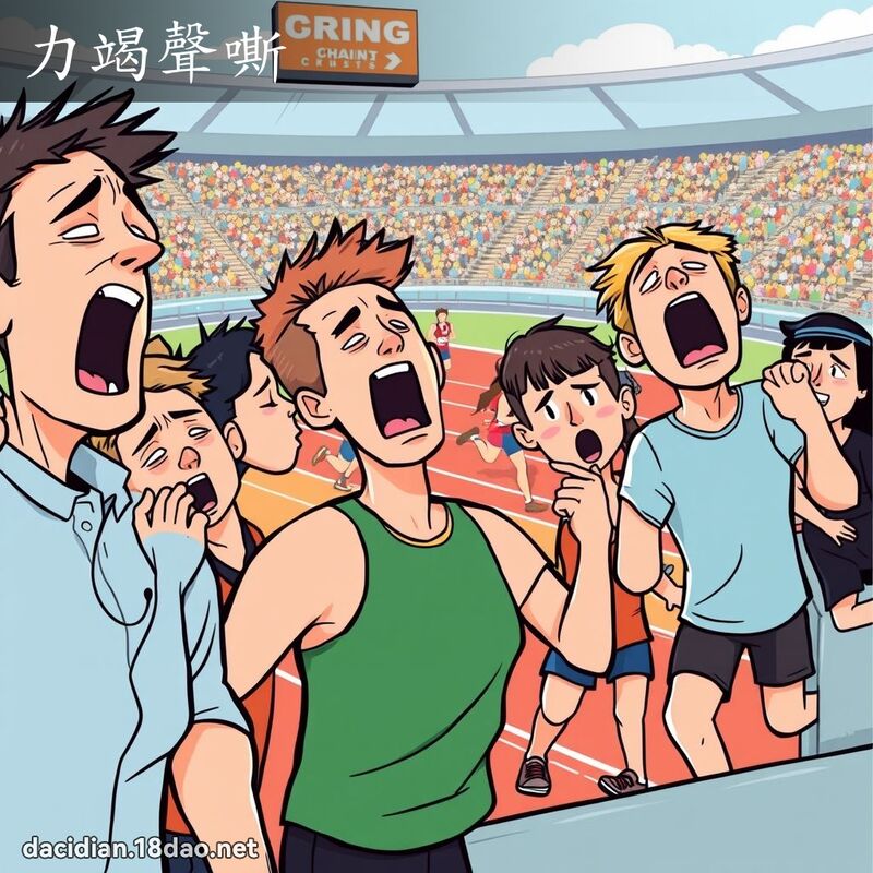 力竭声嘶 - 国语大辞典配图