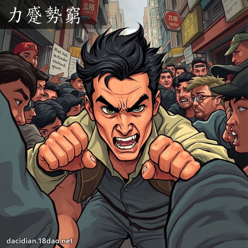 力蹙勢窮 - 國語大辭典配圖