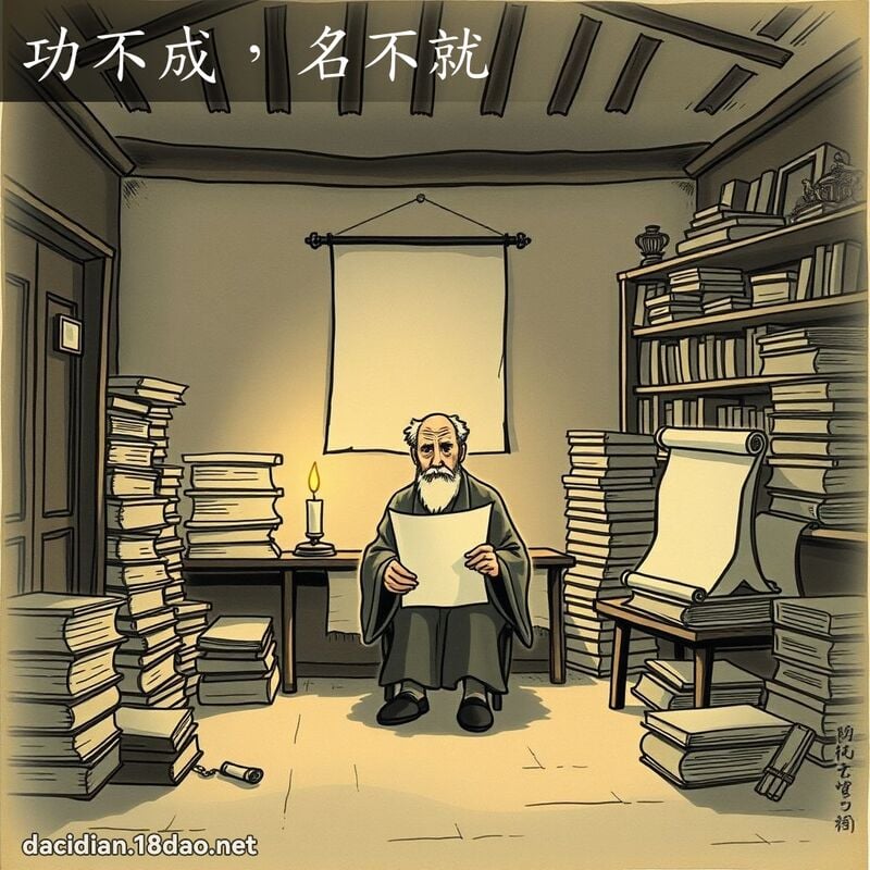 功不成，名不就 - 国语大辞典配图