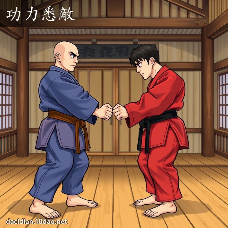 功力悉敵 - 國語大辭典配圖
