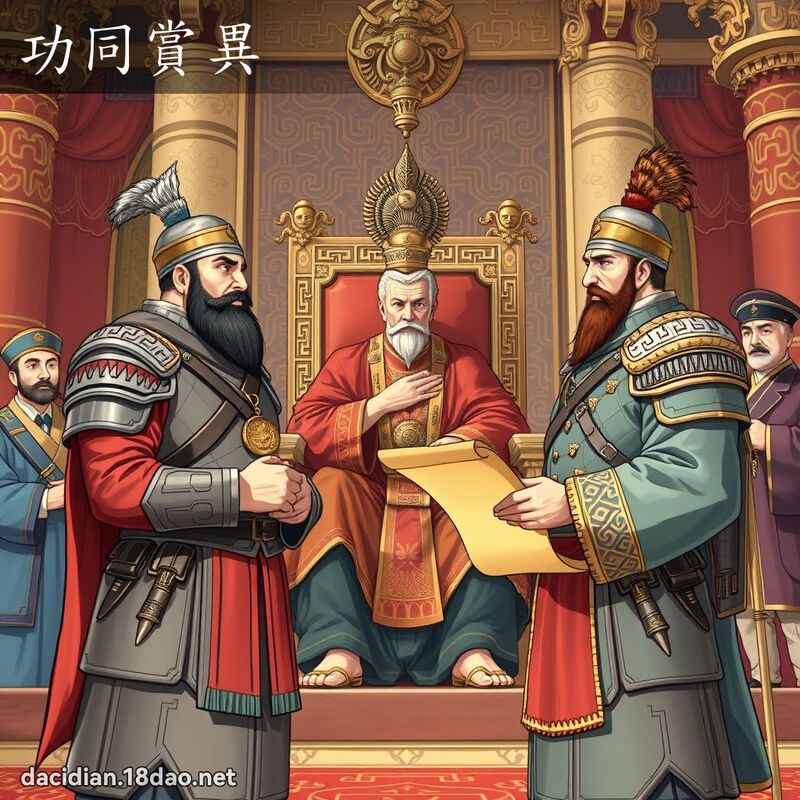 功同賞異 - 國語大辭典配圖