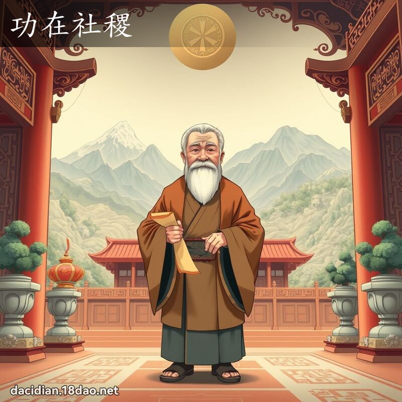 功在社稷 - 國語大辭典配圖