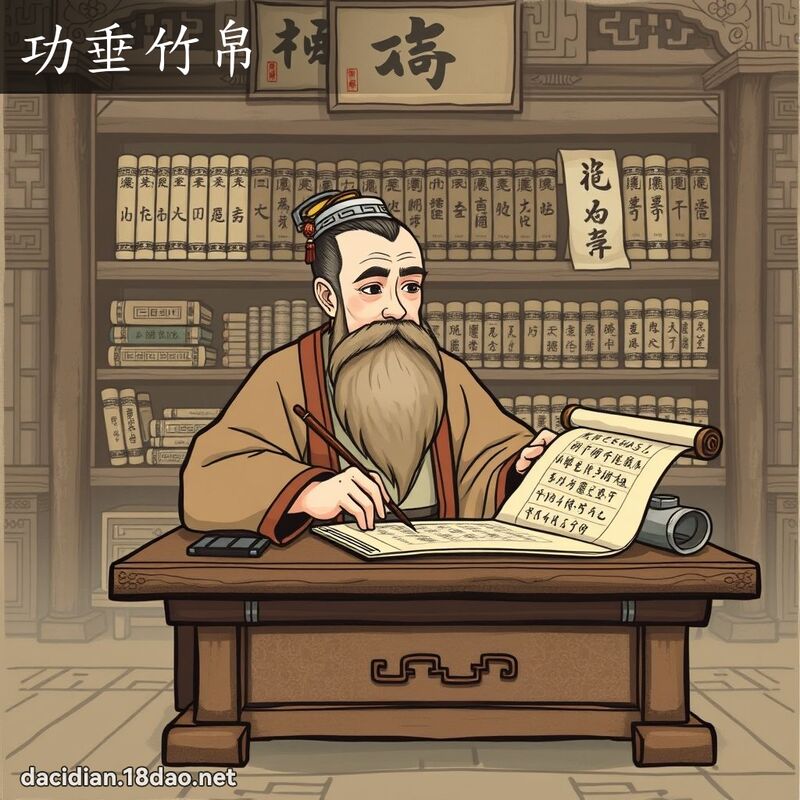 功垂竹帛 - 國語大辭典配圖