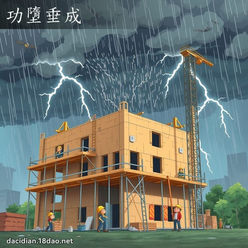 功墮垂成 - 國語大辭典配圖