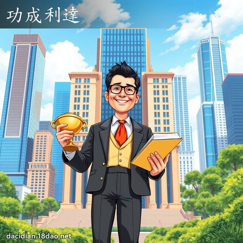 功成利達 - 國語大辭典配圖