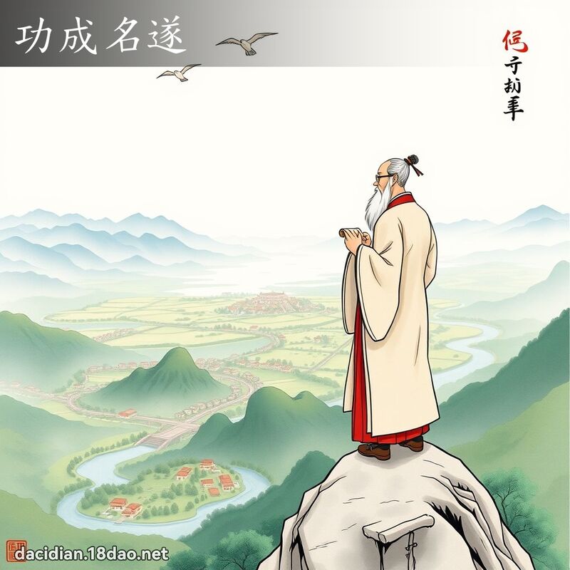 功成名遂 - 国语大辞典配图