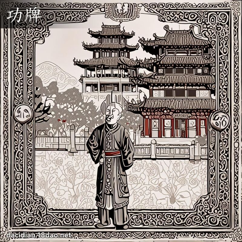 功牌 - 國語大辭典配圖