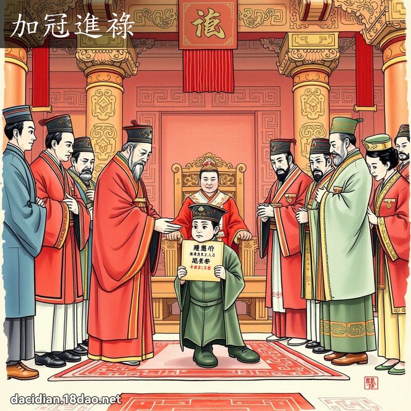 加冠进禄 - 国语大辞典配图