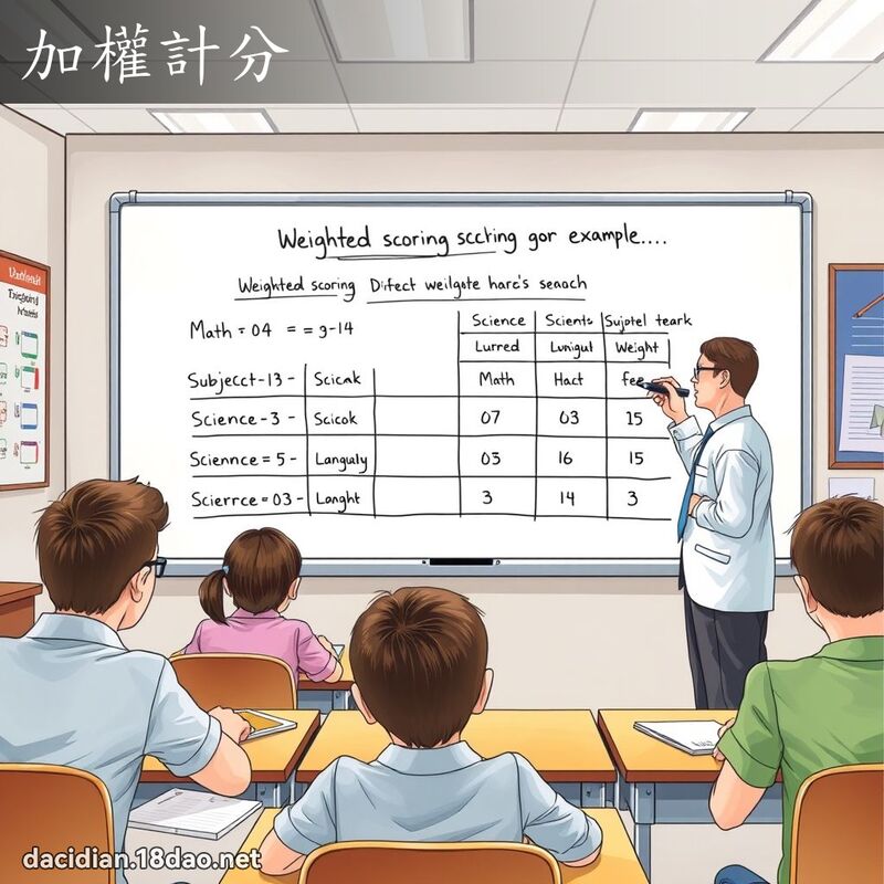 加權計分 - 國語大辭典配圖