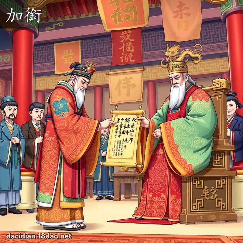 加銜 - 國語大辭典配圖