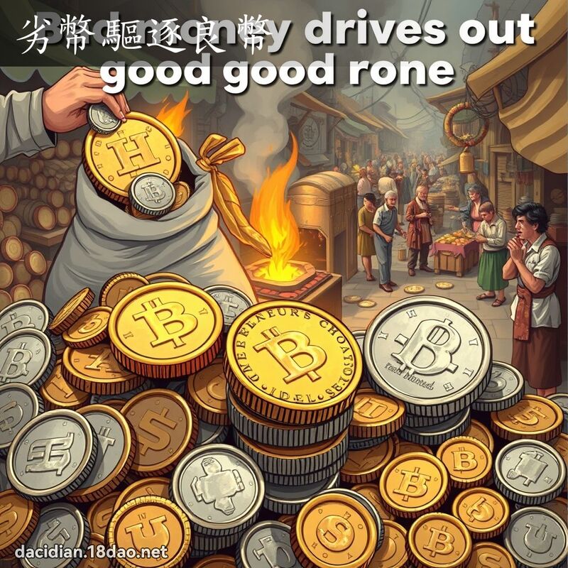 劣幣驱逐良幣 - 国语大辞典配图