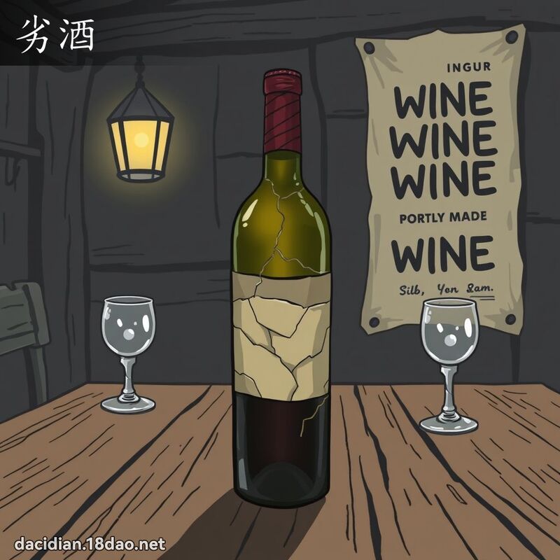 劣酒 - 國語大辭典配圖