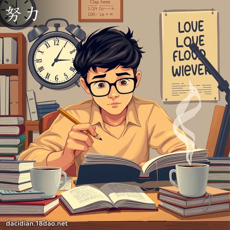 努力 - 國語大辭典配圖