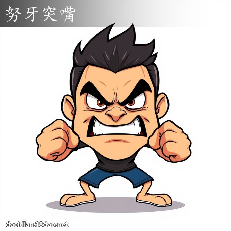 努牙突嘴 - 国语大辞典配图