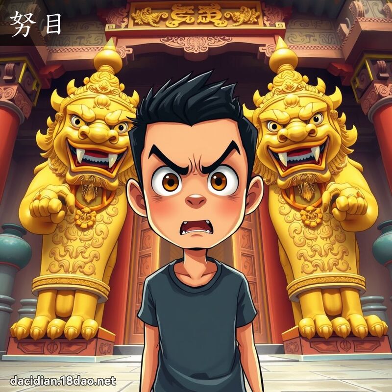 努目 - 國語大辭典配圖