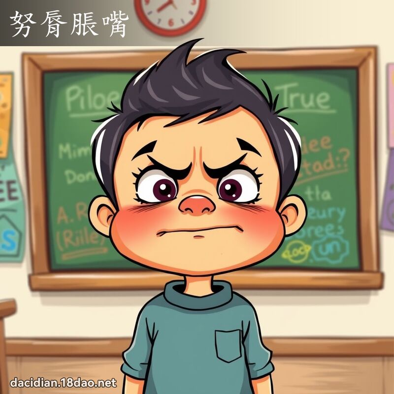 努脣脹嘴 - 國語大辭典配圖