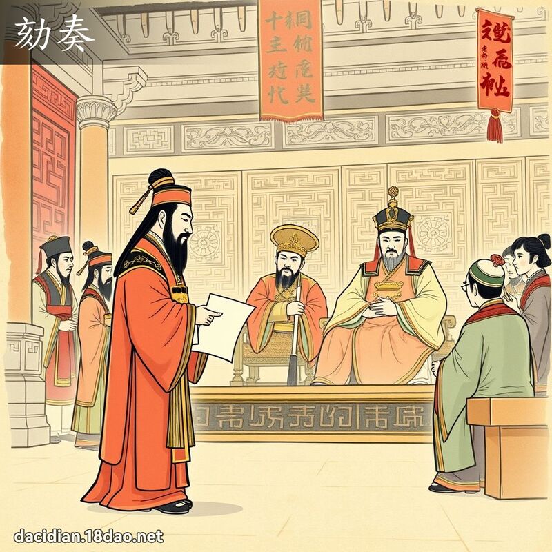 劾奏 - 國語大辭典配圖