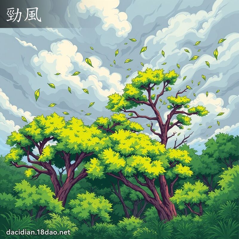 劲风 - 国语大辞典配图