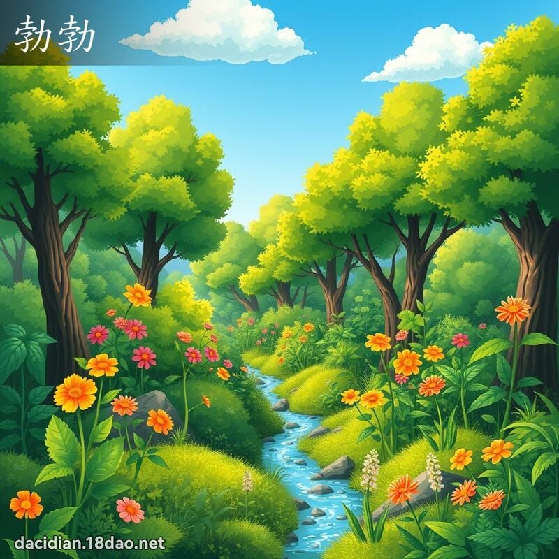 勃勃 - 国语大辞典配图