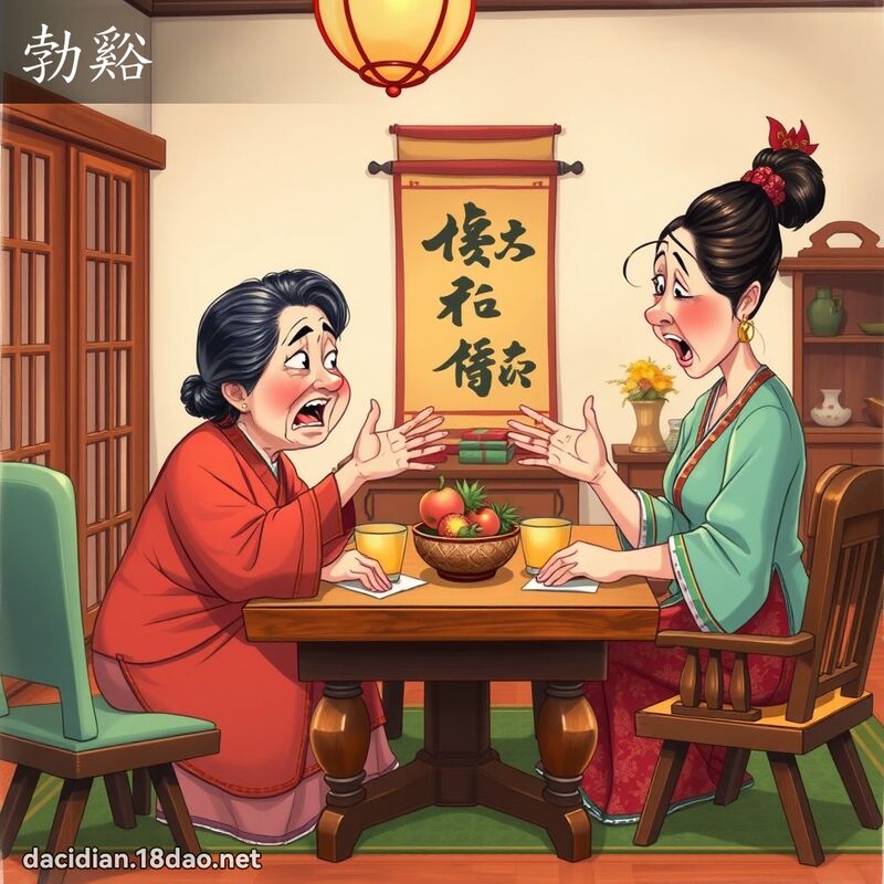 勃谿 - 国语大辞典配图