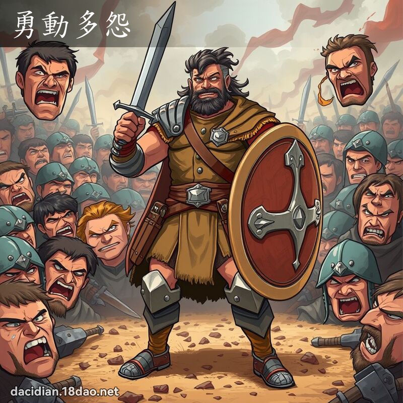 勇動多怨 - 國語大辭典配圖