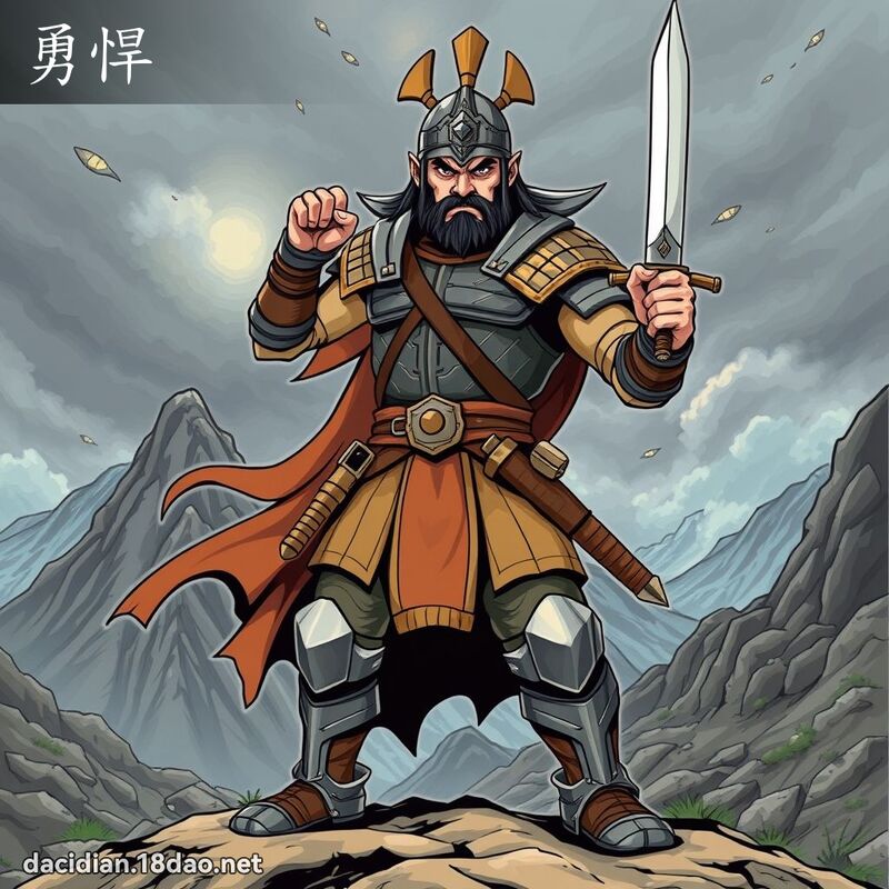 勇悍 - 國語大辭典配圖